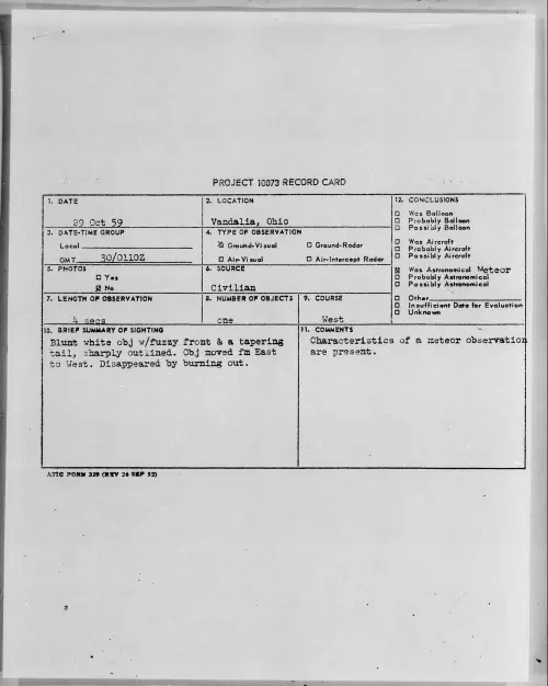 First page of 1959.10 - 6963933 - Vandalia, Ohio