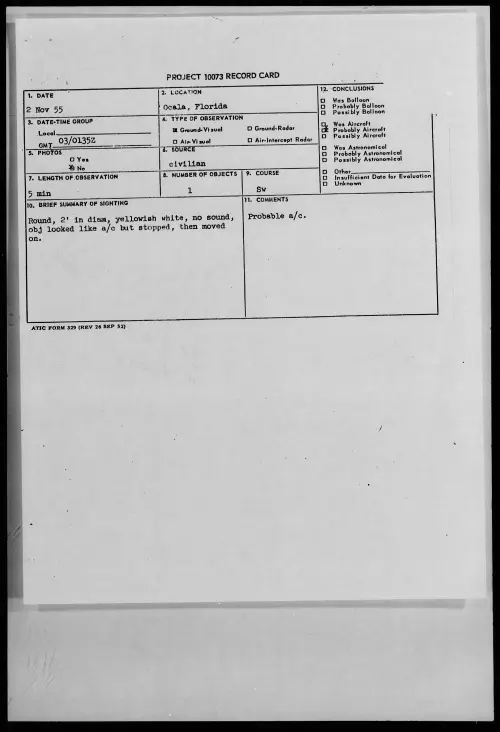 First page of 1955.11 - 7339854 - Ocala, Florida