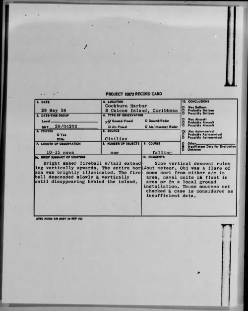 First page of 1958.05 - 8845634 - Cockburn Harbor S Caicos Island, Caribbean