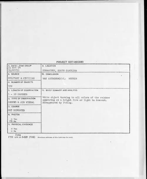 First page of 1954.10 - 6957770 - MONBRIDGE, SOUTH CAROLINA