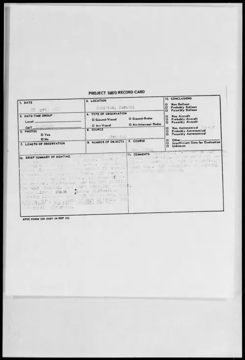 First page of 1961.04 - 8677021 - Pakistan, Karachi