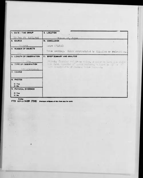 First page of 1953.02 - 9552669 - Misawa AB, Japan