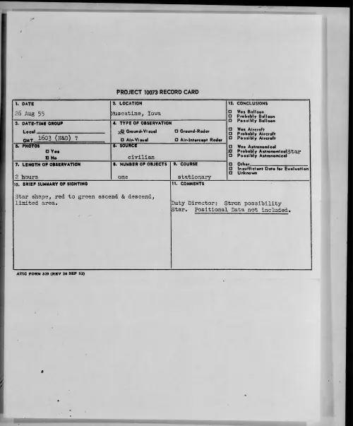 First page of 1955.08 - 6972414 - Muscatine, Iowa