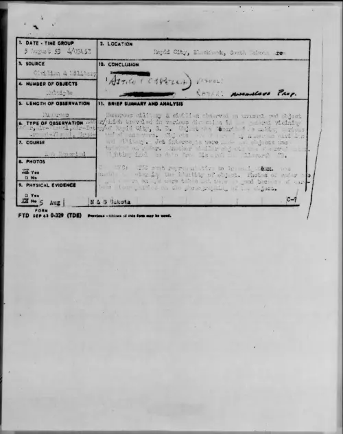 First page of 1953.08 - 6979324 - Rapid City, Blackhawk, Sough Dakota Area