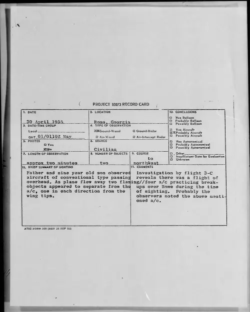 First page of 1955.04 - 6959287 - Rome, Georgia