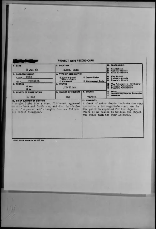 First page of 1960.07 - 7814824 - Mason, Ohio