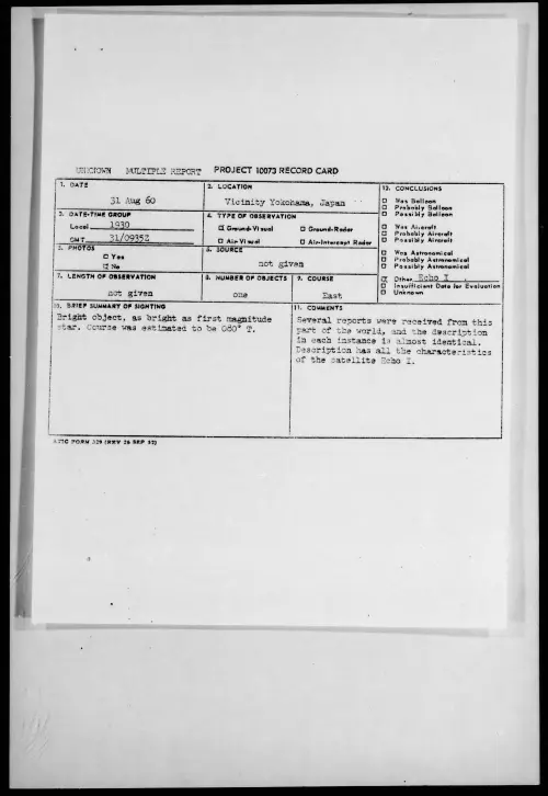 First page of 1960.08 - 7823093 - Vicinity Yokohama, Japan