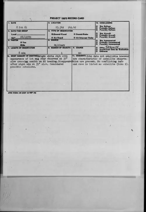 First page of 1961.02 - 8633089 - 23.34N 149.42