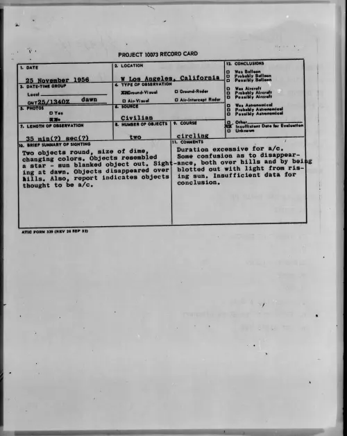 First page of 1956.11 - 7074185 - W Los Angeles, California