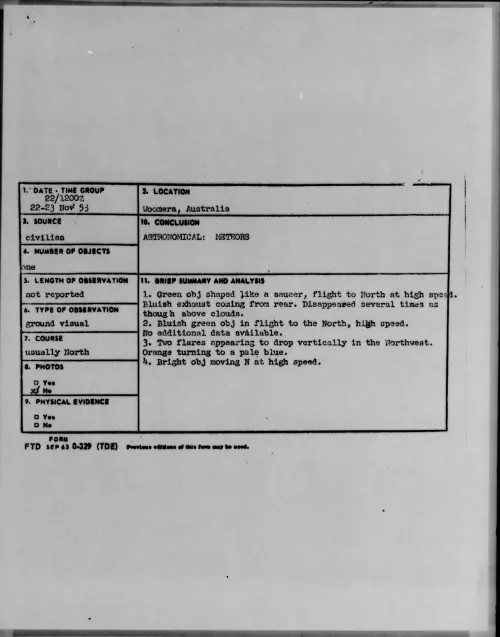 First page of 1953.11 - 6778692 - Woomera, Australia