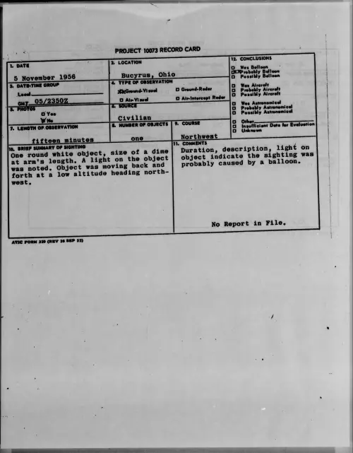 First page of 1956.11 - 7073179 - Bucyrus, Ohio