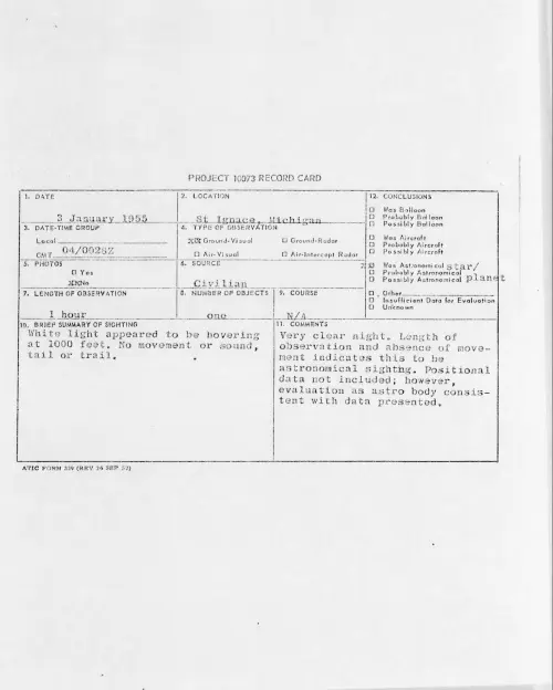First page of 1955.01 - 6965203 - St Ignace, Michigan