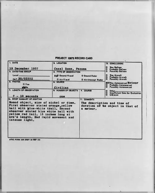 First page of 1957.12 - 6970953 - Canal Zone, Panama