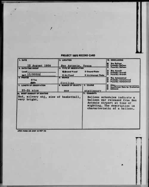 First page of 1958.08 - 8863065 - San Antonio, Texas