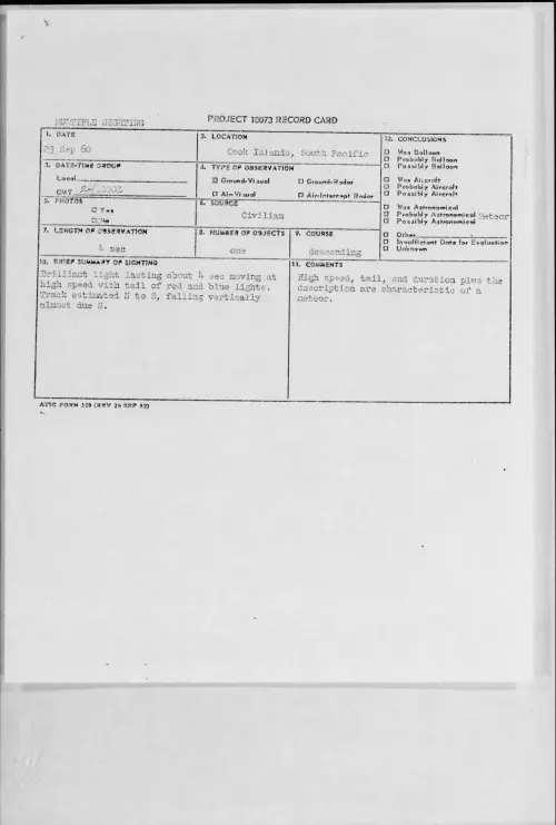 First page of 1960.09 - 8230644 - Cook Islands, South Pacific