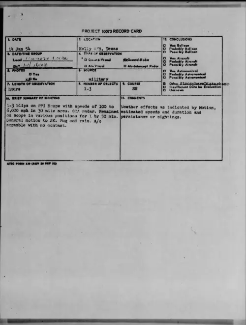 First page of 1954.01 - 6779577 - Kelly AFB, Texas