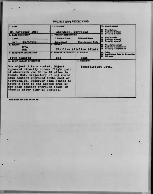 First page of 1956.11 - 7074159 - Aberdeen, Maryland