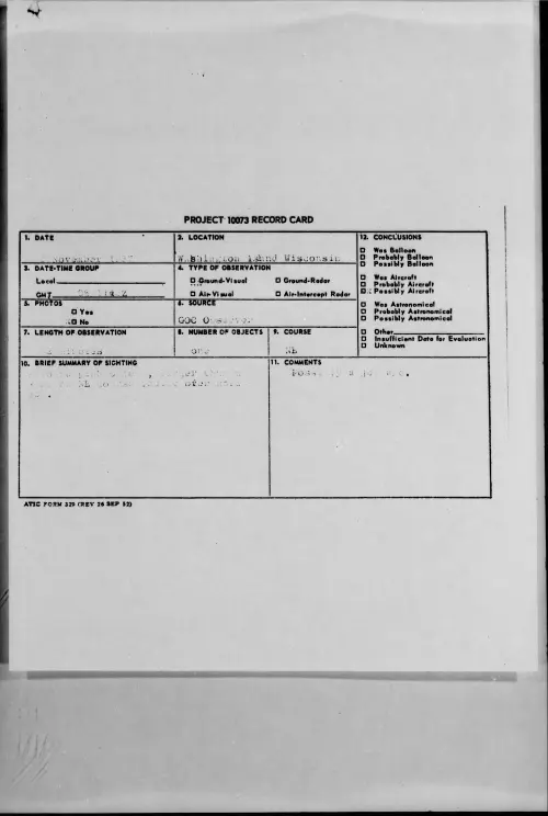 First page of 1957.11 - 6779315 - Washington Island Wisconsin