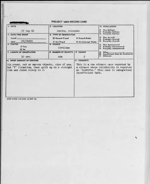 First page of 1960.09 - 8231707 - Aurora, Colorado