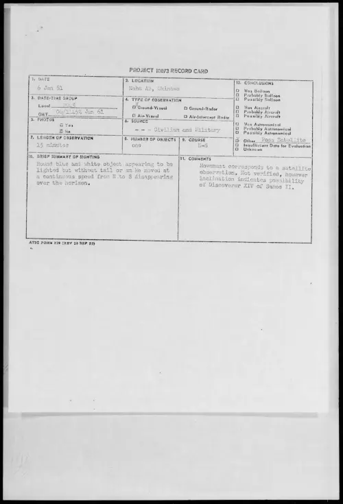 First page of 1961.06 - 8690030 - Naha AB, Okinawa