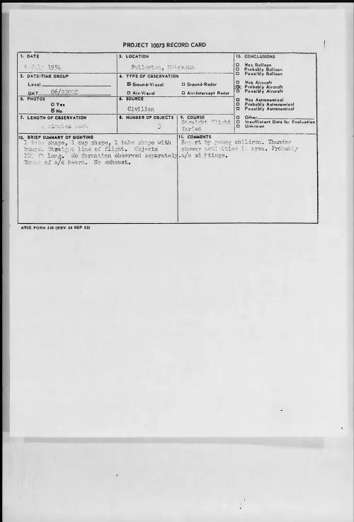 First page of 1954.07 - 8714567 - Fullerton, Nebraska