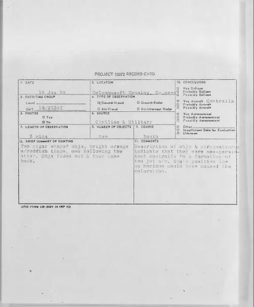 First page of 1958.01 - 6957876 - Columbus-Ft Benning, Ga.area