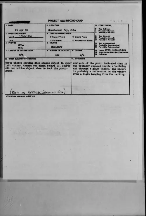 First page of 1960.04 - 7812168 - Guantanamo Bay, Cuba