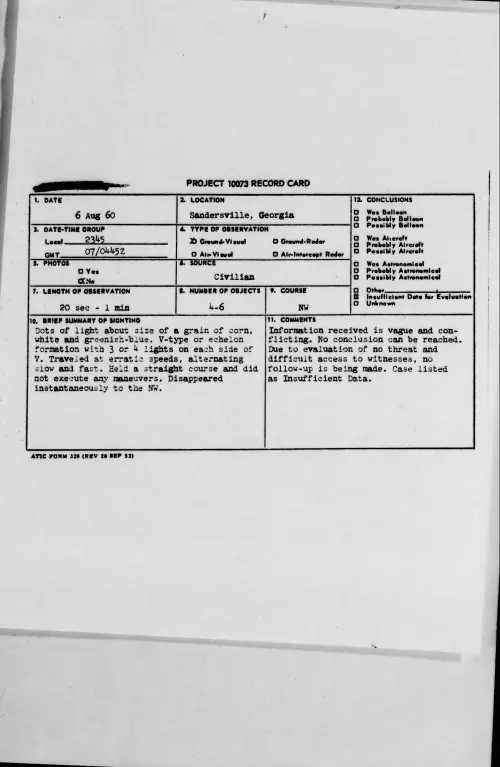 First page of 1960.08 - 7819897 - Sandersville, Georgia