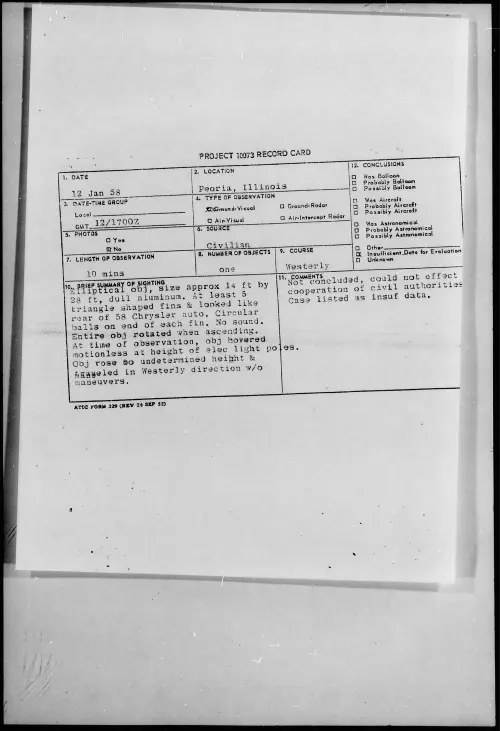 First page of 1958.01 - 6973182 - Peoria, Illinois