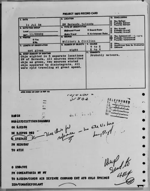 First page of 1958.07 - 8851469 - SW Bermuda, Islands