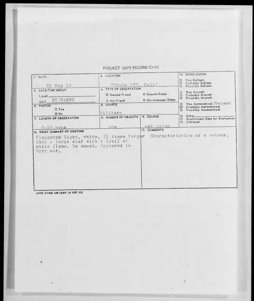 First page of 1958.02 - 6961993 - Travis AFB, Calif