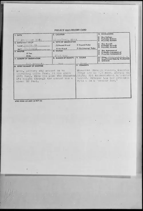 First page of 1958.12 - 7203574 - Cleveland, Ohio