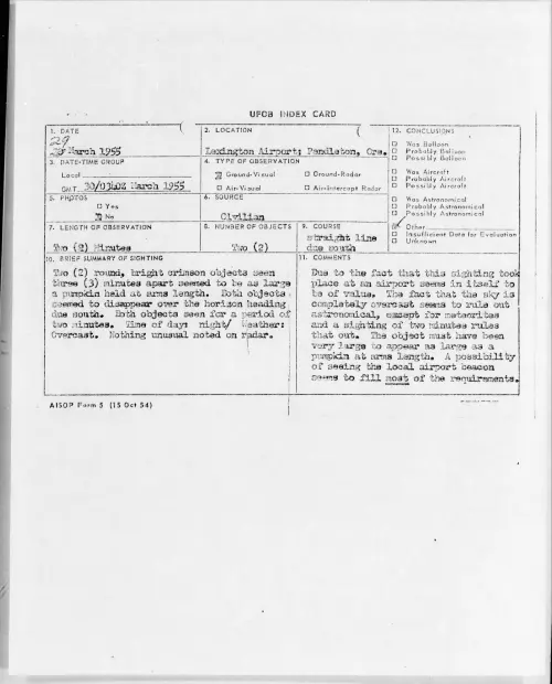 First page of 1955.03 - 6971655 - Lexington Airport; Pendleton, Ore
