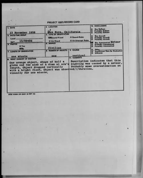 First page of 1956.11 - 7073743 - Van Nuys, California
