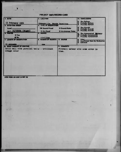 First page of 1954.02 - 6779999 - Greenville, North Carolina