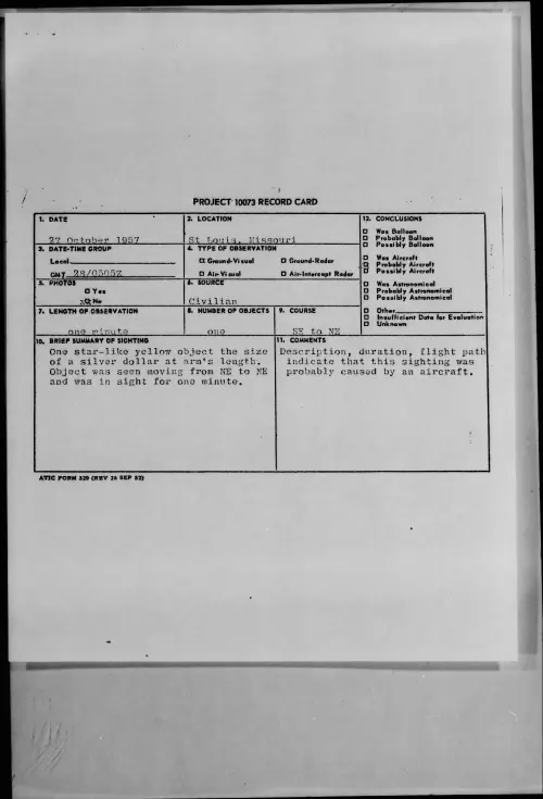 First page of 1957.10 - 7228176 - St. Louis, Missouri