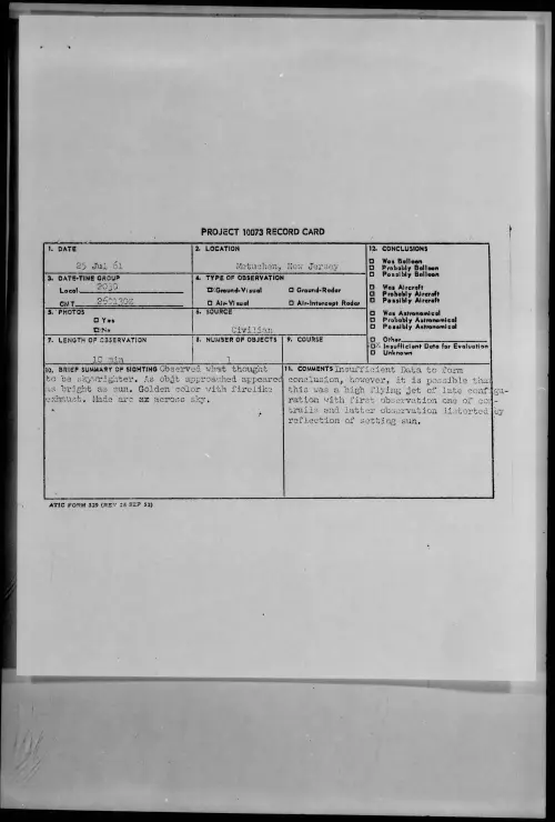 First page of 1961.07 - 8294663 - Metuchen, New Jersey
