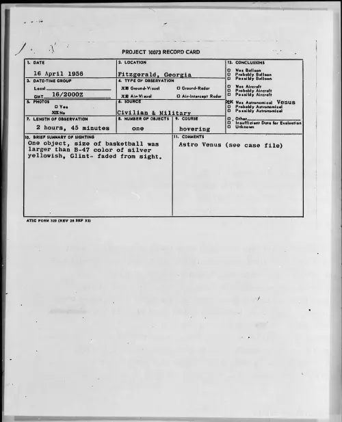 First page of 1956.04 - 6785593 - Fitzgerald, Georgia