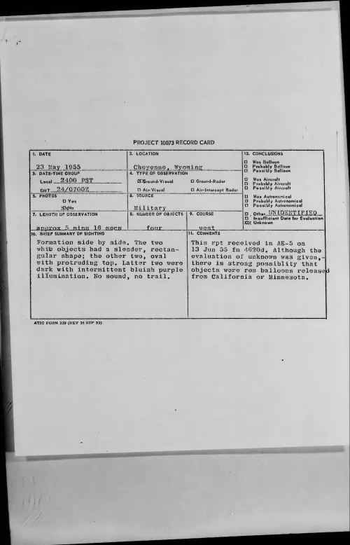 First page of 1955.05 - 6963391 - Cheyenne, Wyoming