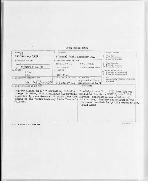 First page of 1955.02 - 6969611 - (Campus) West. Kentucky Col