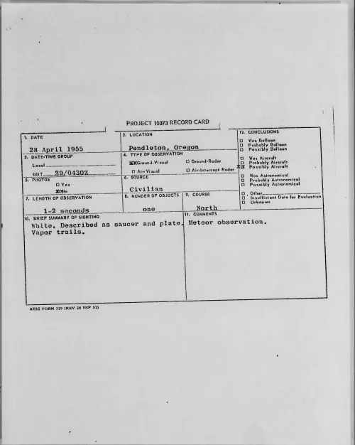 First page of 1955.04 - 6958984 - Pendleton, Oregon