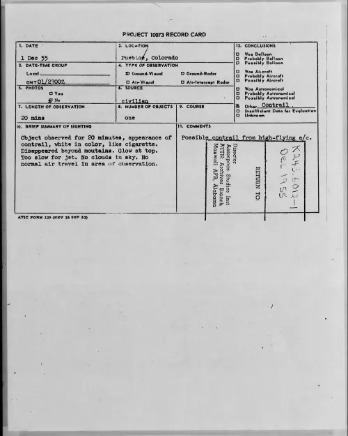 First page of 1955.12 - 7339984 - Puebloe, Colorado