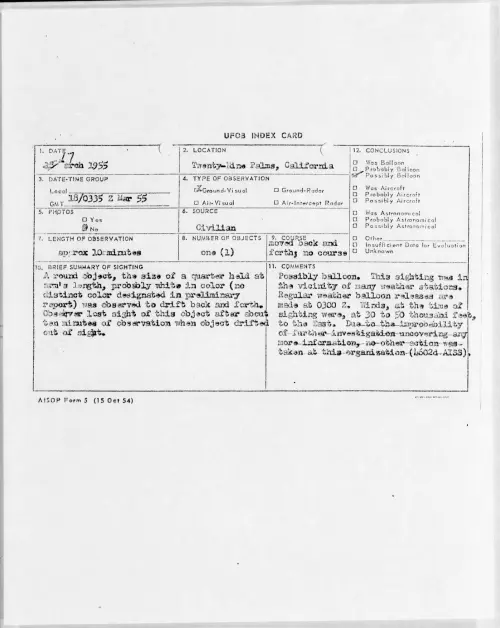 First page of 1955.03 - 6971239 - Twenty-Nine Palms, California