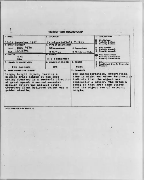 First page of 1957.12 - 6970627 - Catalgazi-Kimli Turkey