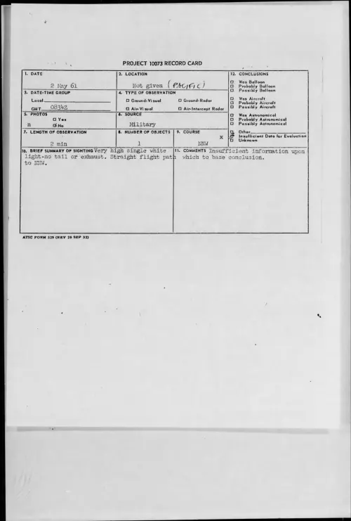 First page of 1961.05 - 8680956 - Not given (PACIFIC)