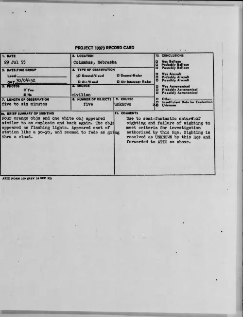 First page of 1955.07 - 6970711 - Columbus, Nebraska