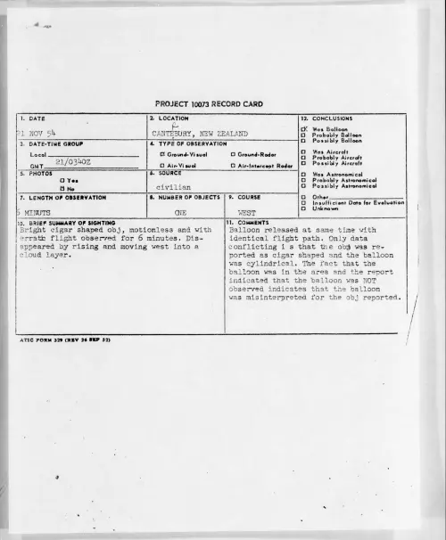 First page of 1954.11 - 6960345 - CANTERBURY, NEW ZEALAND