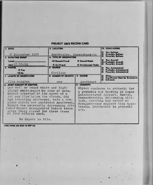 First page of 1956.09 - 7070745 - Dorchester, Massachusetts