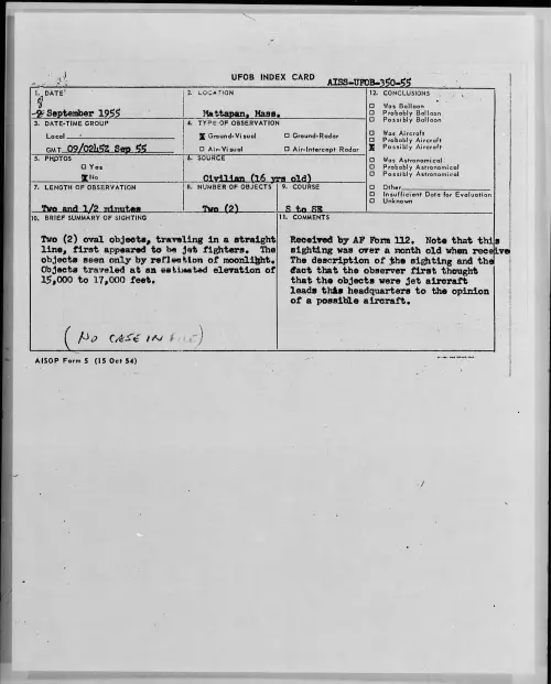 First page of 1955.09 - 7339298 - Mattapan, Mass