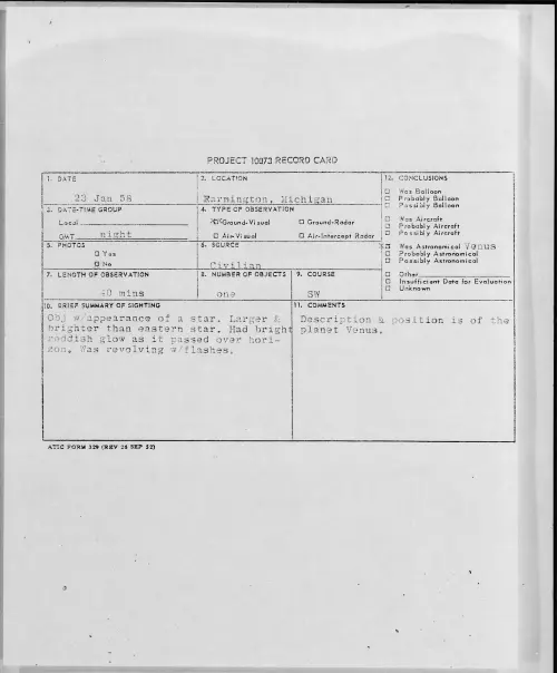 First page of 1958.01 - 6959014 - Farmington, Michigan